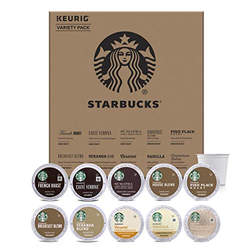 Book Cover Starbucks Starter Kit K-Cup Variety Pack for Keurig Brewers, 40 K-Cup Pods (10 Roasts With 4 Pods Each)