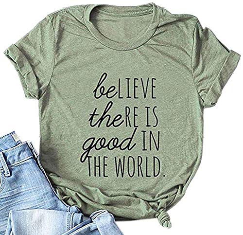 Book Cover Haircloud Women's Believe There is Good in The World Positive Kindness Graphic