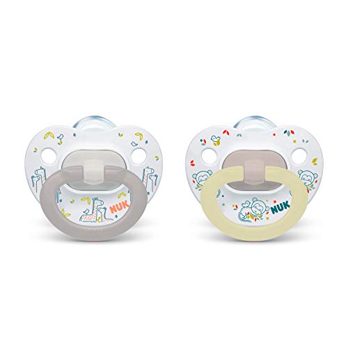 Book Cover NUK Orthodontic Pacifiers, Girl, 0-6 Months, 2-Pack