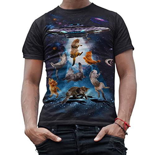 Book Cover UFO Cats T-Shirt for Adults