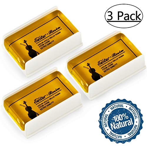 Book Cover Eastar EAC-RO1 3 Pack Rosin Suits for Violin Viola Cello Rosin for Bows (3 Pack)