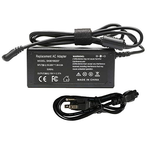 Book Cover 19V 2.37A 45W AC Adapter Charger Compatible with ZenBook UX330 UX330C UX330CA UX330U UX330UA UX360 UX360C UX360CA UX360CA-DBM2T UX360U UX360UA Q302 Q302L Q302LA Q302UA Q302U Power Supply Cord