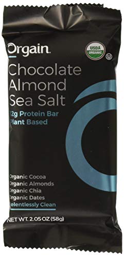 Book Cover ORGAIN Organic Chocolate Almond Sea Salt Protein Bars 12ct, 2.05 OZ