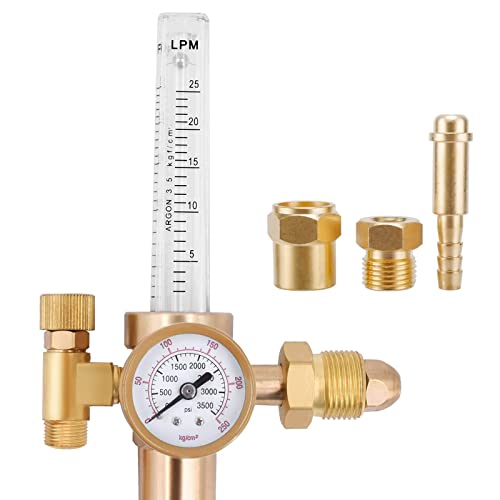 Book Cover HZXVOGEN Flowmeter Argon Co2 Gas Regulator Tig Mig Welding Pressure Reducer Flow Gauge