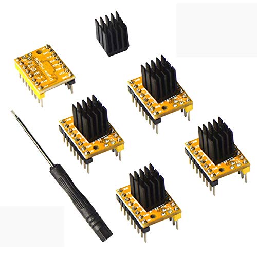 Book Cover ERYONE TMC2208 V1.2 3D Printer Stepper Motor Driver Module with Heat Sink Screwdriver for Mother Boards Reprap MKS Prusa and More (5pcs/Pack)