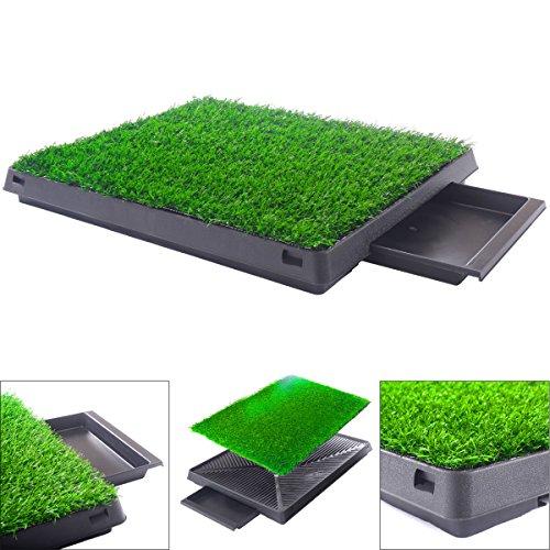 Book Cover KCHEX Dog Potty Home Training Toilet Pad Grass Surface Pet Park Mat Outdoor Indoor