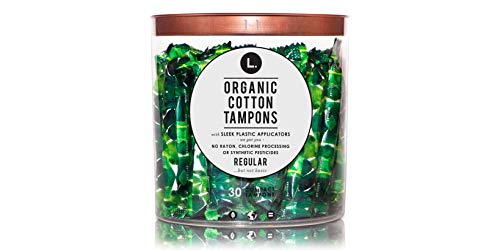 Book Cover L. Organic Cotton Tampons with BPA-Free Applicators, Regular Absorbency, 90 Count