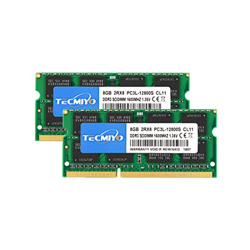 Book Cover TECMIYO 16GB Kit (2x8GB) DDR3L-1600 SODIMM (PC3-12800S), DDR3 RAM 16GB Laptop Memory Ram-Green