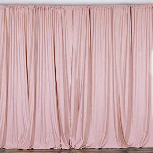 Book Cover AK TRADING CO. 10 feet x 10 feet Polyester Backdrop Drapes Curtains Panels with Rod Pockets - Wedding Ceremony Party Home Window Decorations - Black