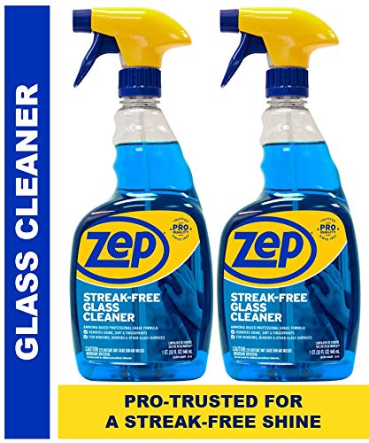 Book Cover Zep Streak-Free Glass Cleaner 32 Ounces (Pack of 2) - Amazing Value for a Streak Free Shine!