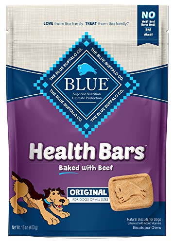 Book Cover Blue Health bar Beef Dog Treats, 16 oz