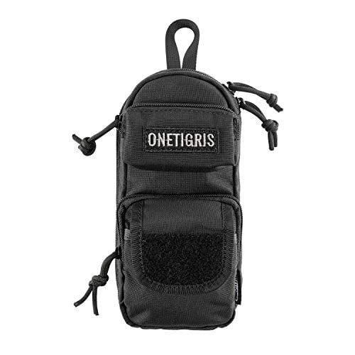 Book Cover OneTigris Tactical Pen Pouch Multiuse Stationary Holder with MOLLE Strap and Loop Handle (Black)