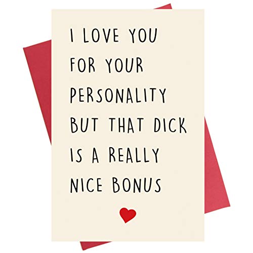 Book Cover Naughty Anniversary Card, Funny Rude Birthday Greeting Card for Husband Boyfriend Him Fiance Men