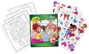 Book Cover Crayola Fancy Nancy Coloring Pages & Sticker Sheets, Gift for Girls, Ages 3, 4, 5, 6, 7