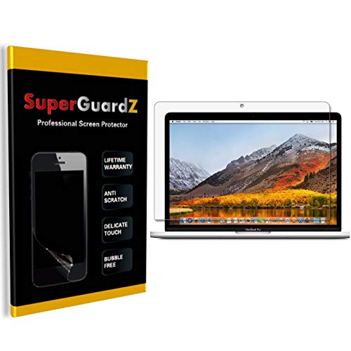 Book Cover [3-Pack] for MacBook Pro 13 inch (2016-2018) [A1706/A1708/A1989] Screen Protector - SuperGuardZ, Ultra Clear, Anti-Scratch, Anti-Bubble [Lifetime Replacement]