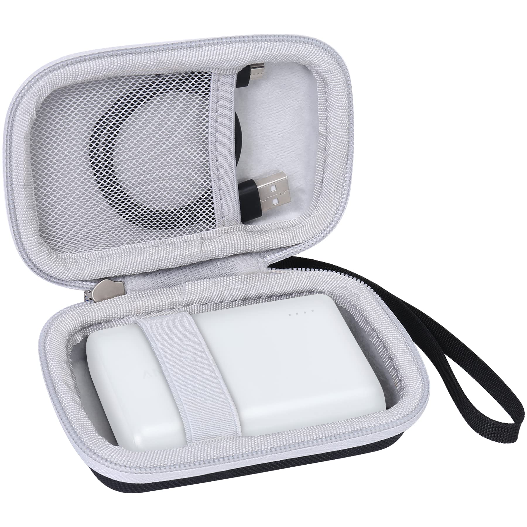 Book Cover khanka Hard Travel Case Replacement for Anker PowerCore Speed 10000 10000mAh QC Charge 3.0 Portable External Charger Battery Power Bank white