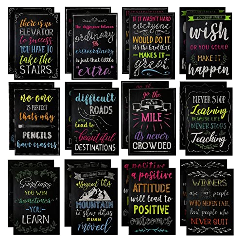 Book Cover 24-Pack Small Inspirational Notebooks for Office Employee Gifts, Growth Mindset Quotes, Motivational Pocket Journal Notepads Bulk for Teams, Students, Kids Party Favors, School (3.5x5 in)