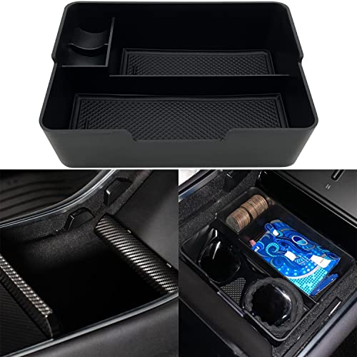 Book Cover JOJOMARK Compatible with Tesla Model 3/Y Accessories Center Console Organizer Tray