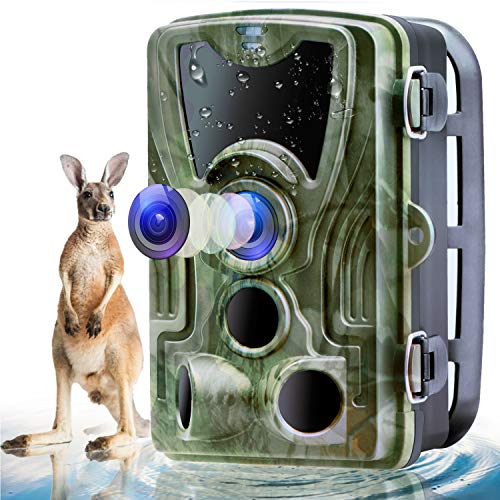 Book Cover Henf Trail Camera, 16MP 1080P Game Wildlife Hunting Camera with Night Vision Motion Activated Up to 80ft, 0.3s Trigger Speed, 2.0