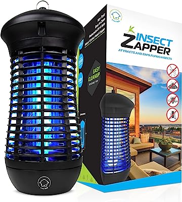 Book Cover Livinâ€™ Well Bug Zapper - 4000V High Powered Electric Mosquito Zapper, Fly, Mosquito Trap with 1,500 Sq. Feet Range and 18W UVA Mosquito Killer Bulb