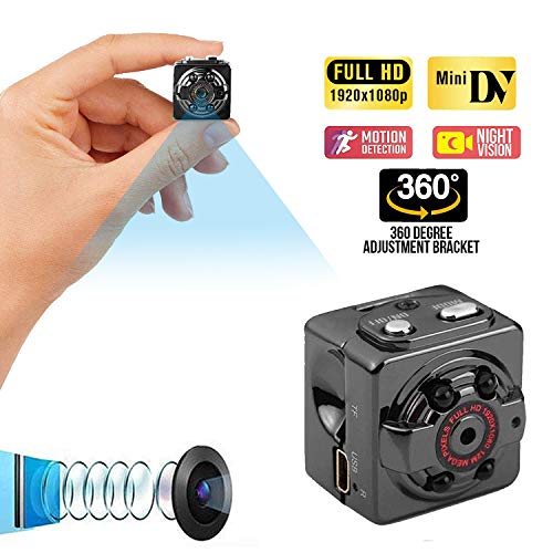 Book Cover Mini Spy Hidden Camera,1080P Portable Metal Housing HD Nanny Cam with Night Vision and Motion Detective,Perfect Indoor Covert Security Camera for Home and Office