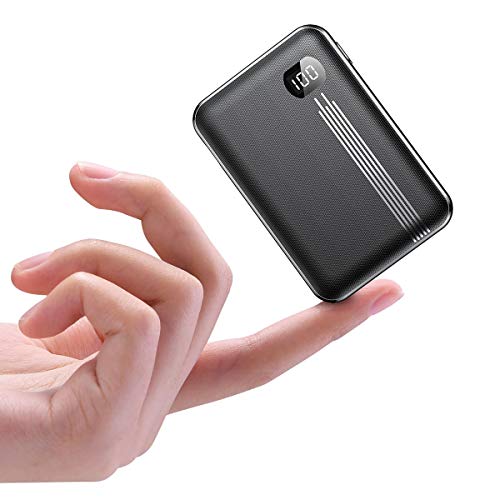 Book Cover Portable Charger 10000mAh, AINOPE LED Display One of The Smallest 10000mAh External Battery, 2 USB Outputs External Battery Pack/Travel Power Bank/Phone Compatible with smatphone and Device