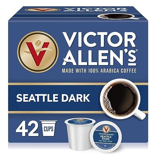 Book Cover Victor Allen's Coffee Seattle Dark, Dark Roast, 42 Count, Single Serve Coffee Pods for Keurig K-Cup Brewers