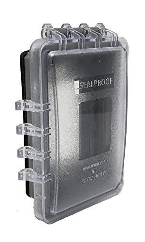 Book Cover Sealproof Slim 1-Gang Weatherproof Shallow Outdoor Outlet Cover | Lockable, 18 Configurations, Low Profile