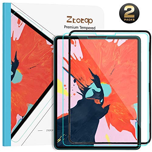 Book Cover Ztotop Screen Protector for iPad Pro 11-inch 2018 (2 Pack), High Definition/Scratch Resistant/Face ID and Apple Pencil Compatible 9H Tempered Glass Screen Protector for iPad Pro 11 Inch 2018