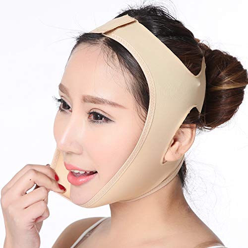 Book Cover Face Lifting Slimming Belt, Facial Cheek V Shape Lift Up Thin Mask Strap Face Line Smooth Breathable Bandage (XL)