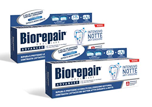 Book Cover [ 2 PACK ] Biorepair Night Intensive Toothpaste 75 ML - Packaging May Vary