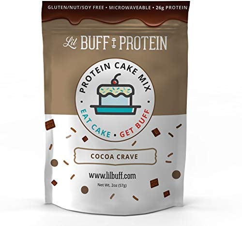 Book Cover Lil Buff Protein, High Protein Cake Mix, Gluten Free, Microwaveable & 26g of Protein, High Protein Snack, Protein Waffles, Protein Donuts (COCOA-CRAVE, 1 Serving)