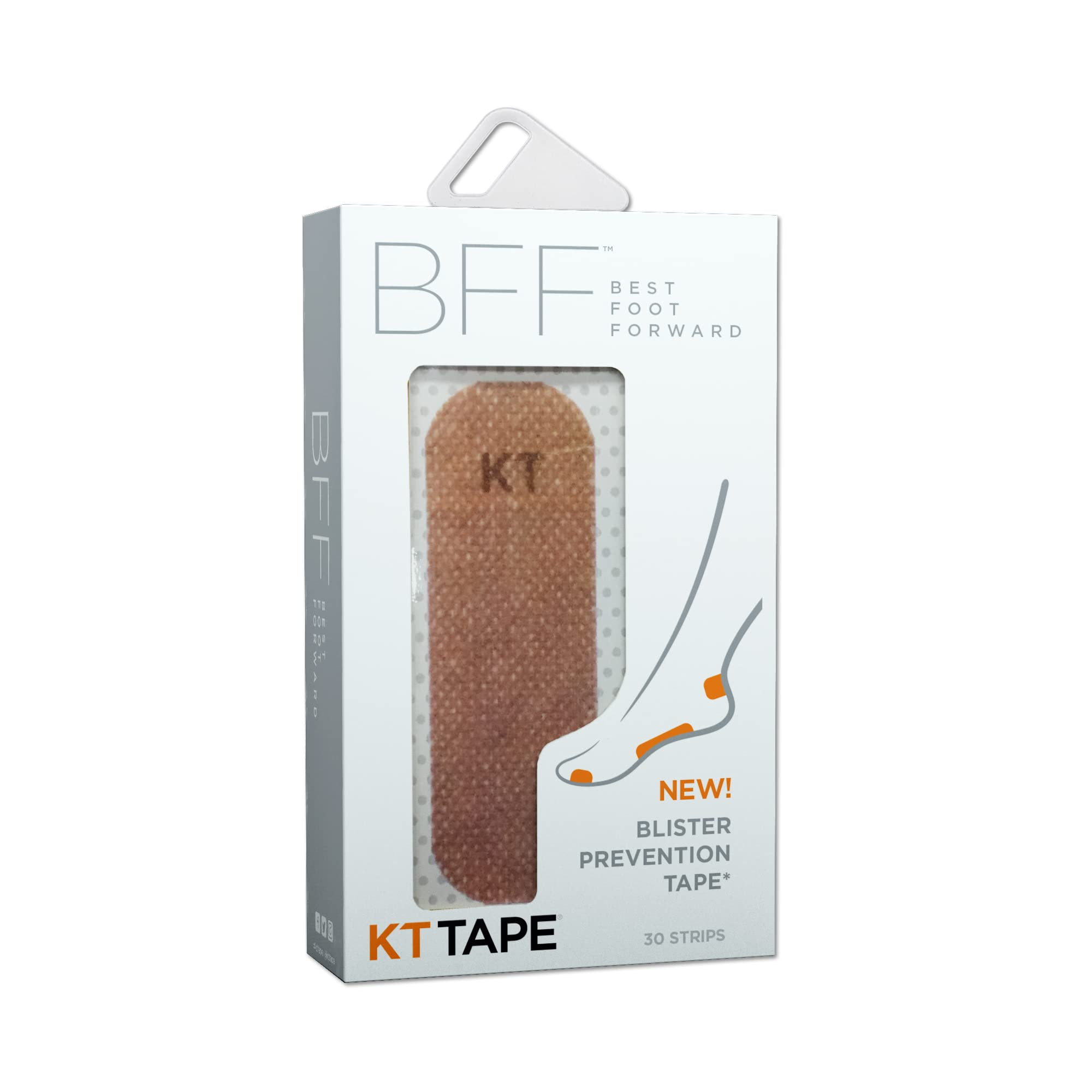 Book Cover KT Tape BFF Blister Prevention Tape, Friction-Reducing, Thin, Flexible, Breathable, 30 Precut 3.5 Inch Strips