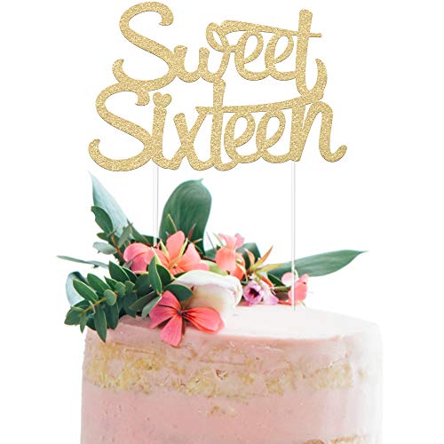 Book Cover 16th Birthday Cake Topper - SWEET SIXTEEN - 7