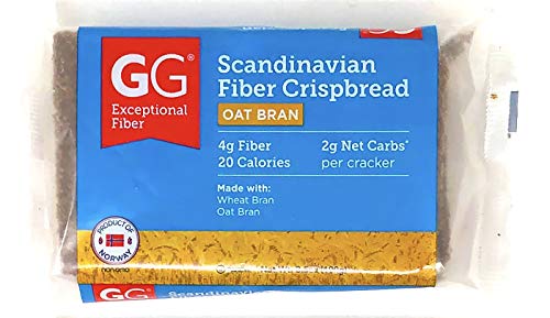 Book Cover GG Scandinavian Fiber Crispbread with Oat Bran Pack of 3 (3.5 oz. - 100g) - The Appetite Control Cracker