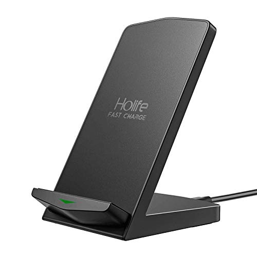 Book Cover Seneo Wireless Charger, Qi-Certified 10W Fast Wireless Charger for Galaxy S10/S9/Note9/Note8, 7.5W Wireless Charging Stand Compatible iPhone XR/XS Max/XS/X/8/8 Plus, WaveStand 153 (No Adapter)