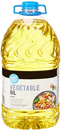 Book Cover Amazon Brand - Happy Belly Soybean Vegetable Oil, 128 Fl Oz