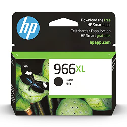 Book Cover Original HP 966XL Black High-yield Ink Cartridge | Works with HP OfficeJet Pro 9020 Series | Eligible for Instant Ink | 3JA04AN