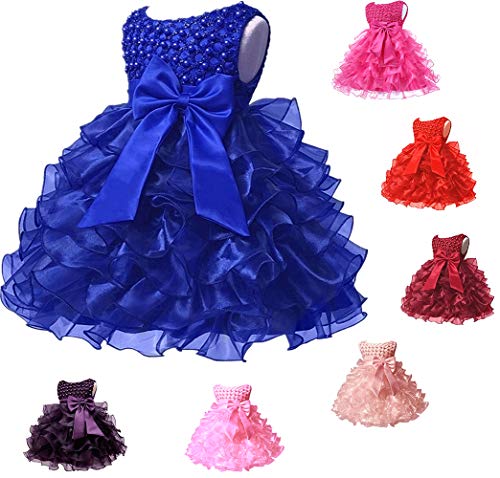 Book Cover Jup Elle Baby Girl Dresses Ruffle Lace Pageant Party Wedding Flower Girl Dress