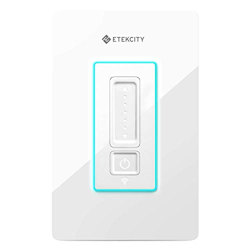 Book Cover Etekcity Smart Dimmer Switch WiFi Light Switch with RGB Night Light, Works with Alexa, Google Home and IFTTT, Neutral Wire Required, FCC/ETL Listed