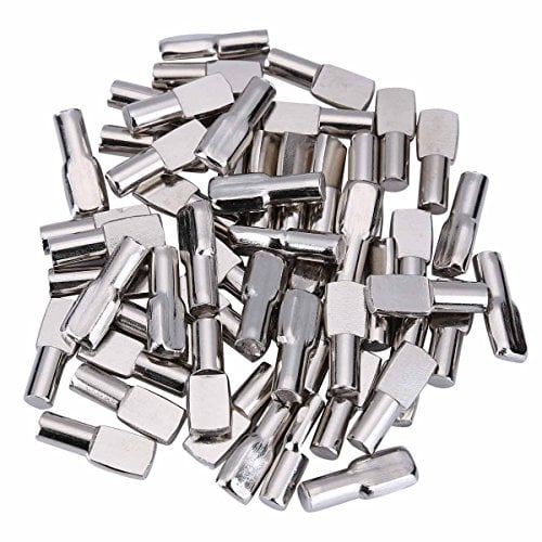 Book Cover 240 Packs Shelf Pins, 5mm Shelf Support Pegs Spoon Shape Cabinet Furniture