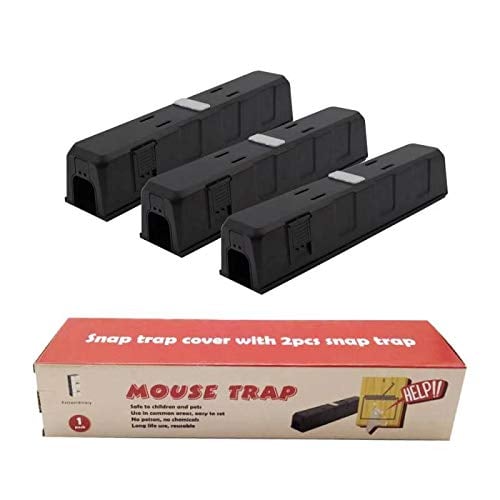 Book Cover Mouse/Rats Trap, Rats/Mice Trap That Work Humane Power Rodent Killer 100% Mouse Catcher [Quick & Effective & Sanitary] Safe for Families and Pet Snap Trap Cover with 2 pcs snap Trap
