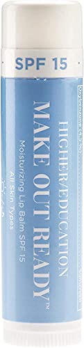 Book Cover Make Out Ready Lip Balm SPF 15, 0.15 fl. oz, Vegan, Long-Lasting and Refreshing Pomegranate Flavored Treatment Leaves Lips Feeling Soft, SPF 15 Keeps Lips Safe by Higher Education Skincare