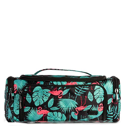 Book Cover Lug Women's Trolley Cosmetic Case, Flamingo Black, One Size