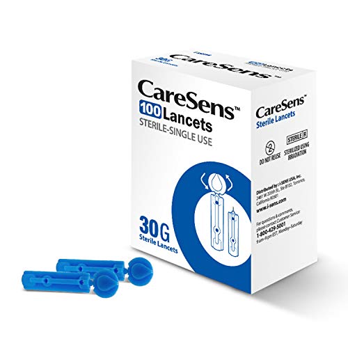 Book Cover CareSens Sterile Single Use Ultra Thin 30G Universal Designed Lancets (100 Counts) for Minimizing Skin Discomfort and Pain