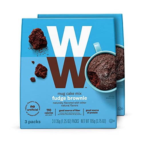 Book Cover WW Fudge Brownie Mug Cake - High Protein, 3 SmartPoints - 2 Boxes (6 Count Total) - Weight Watchers Reimagined