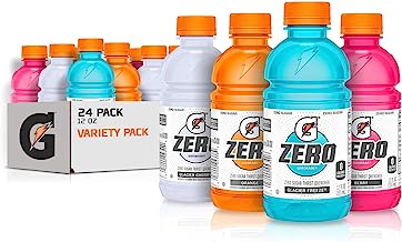 Book Cover Gatorade Zero Sugar Thirst Quencher, 4 Flavor Variety Pack, 12 Ounce, 24 Count
