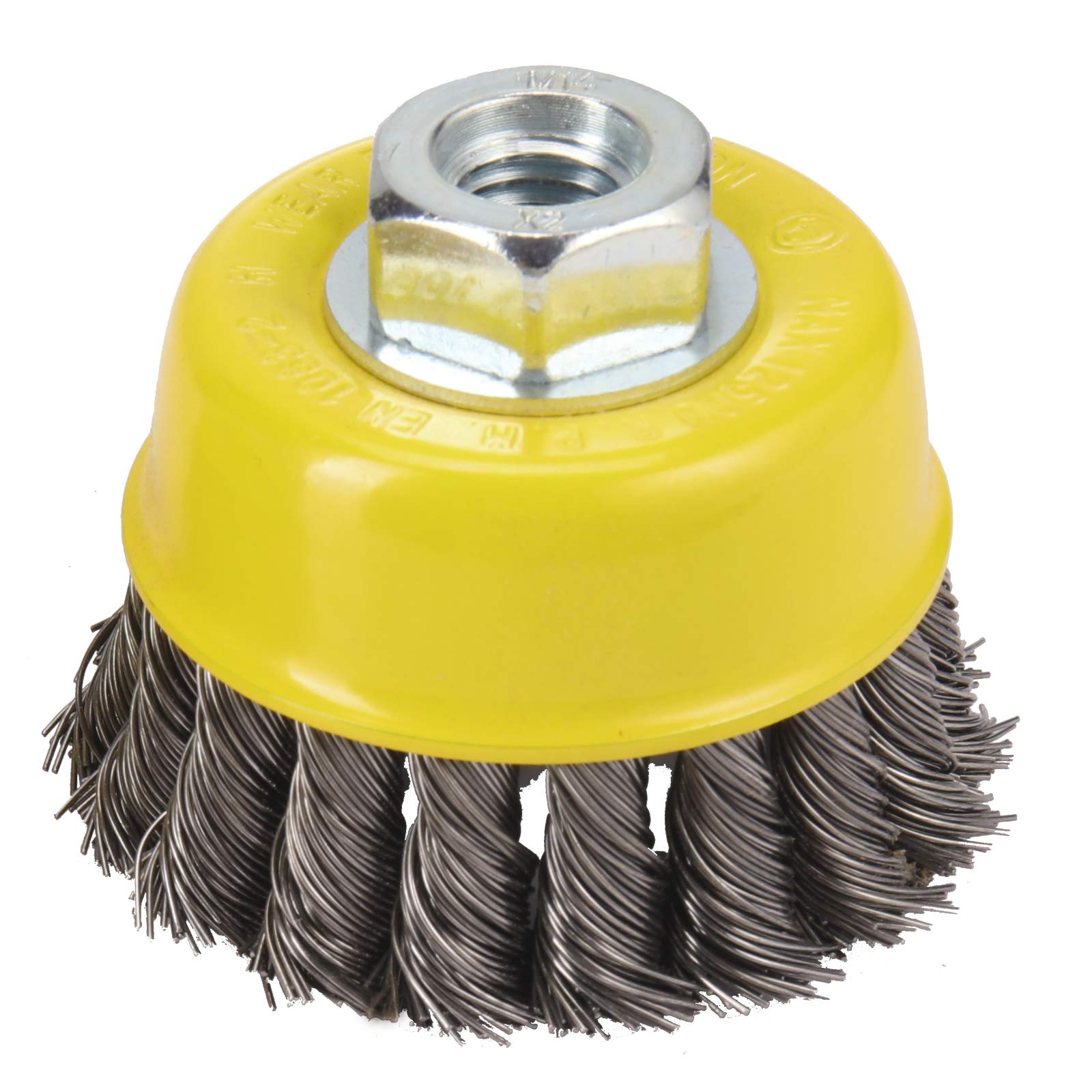 Book Cover HOYIN Wire Cup Brush-Knotted Cup Brush for Grinders,5/8inch-11NC,0.020inch-by-3inch Alloy Steel