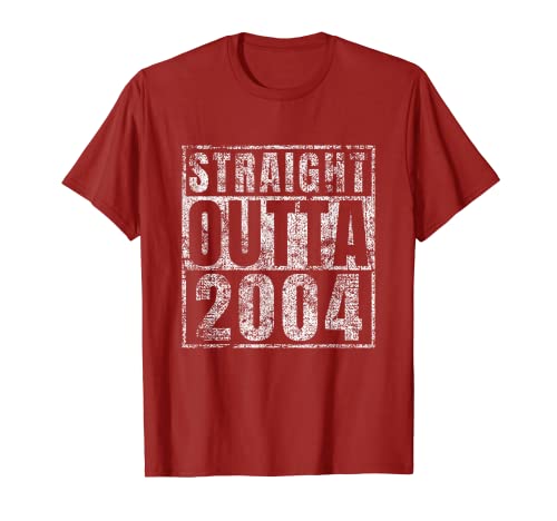 Book Cover Straight Outta 2004 15 Year Old 15th Birthday Gift T-Shirt