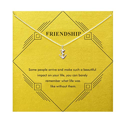 Book Cover Gray Camel Friendship Clover Necklace Unicorn Good Luck Elephant Necklace with Message Card Gift Card for Women Girl